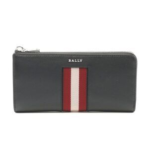 Bally Leather Round Wallet Black
